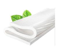 Coprimaterasso in lattice naturale al 100%, morbido e di alta qualità, senza sostanze chimiche in memory foam, 2,5 cm di spessore, ideale per alleviare le spalle, 130 x 190 cm