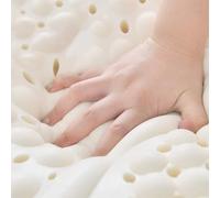 Coprimaterasso in lattice naturale da 10,2 cm, supporto morbido per il corpo, sollievo dalla pressione per spalle, fianchi, schiena e ginocchia, 180 x 200 cm, soluzione per il massimo comfort