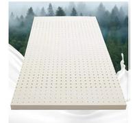 Coprimaterasso in lattice naturale, rigido, 10,2 cm, resistente alternativa in memory foam, dimensioni 135 x 200 cm, ideale per un sonno confortevole