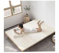 Coprimaterasso in lattice naturale, spessore 2,5 cm, 100% lattice, cuscino per alleviare la pressione, per letto singolo, 120 x 200 cm / 47x79in, ideale per comfort e supporto