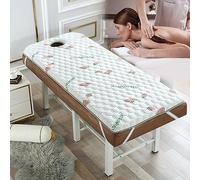 Coprimaterasso in memory foam con testa rotonda per letto spa, con design antiscivolo, traspirante, cuscino per letto di bellezza con foro per respiro, motivo frutta, 70 x 185 cm, spessore 6 cm