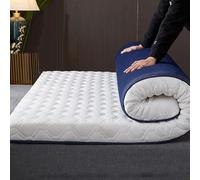 Coprimaterasso in memory foam spesso 8 cm, 150 x 190 cm, stile giapponese, pieghevole, in rete traspirante, comodo supporto per il massimo comfort del sonno