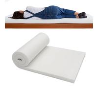 Coprimaterasso in schiuma ad alta densità 8 cm 90 x 190 cm morbido queen size bianco allevia il mal di schiena migliora la qualità del sonno confortevole soluzione per il sonno