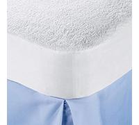 COPRIMATERASSO IN SPUGNA IMPERMEABILE COPERTURA PROFONDISSIMO, TUTTE LE TAGLIE UK, SINGOLO 1 PIAZZA 1/2 MATRIMONIALE MATRIMONIALE XL LETTO A CASTELLO PICCOLO DOPPIO - Bianco, Small Double