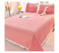 Coprimaterasso in velluto caldo addensato con federa Set da 3 pezzi Lenzuolo antiscivolo Copriletto trapuntato stampato matrimoniale(04,230x250cm-3pc set)