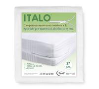 COPRIMATERASSO ITALO a sacco CON CERNIERA ZIP A L altezza cm. 27 per materassi a