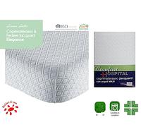 Coprimaterasso jacquard spugna di cotone confort matrimoniale singolo piazza 1/2