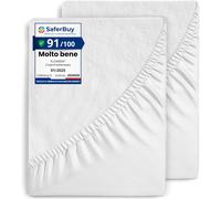 Coprimaterasso Matrimoniale Impermeabile 160X190 Cm 2Pz Lenzuolo Con Angoli Bian