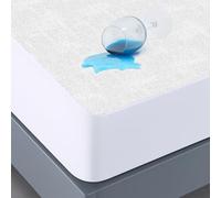 Coprimaterasso Matrimoniale Impermeabile 160x190 cm Lenzuolo con Angoli Bianco in Cotone Terry e Microfibra Protezione per Letto Salva Materasso Traversa Traspirante Anallergico Lavabile in Lavatrice