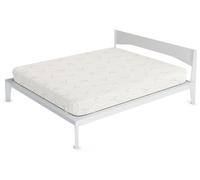 Coprimaterasso Matrimoniale in Poliestere e Fibra di Lino Grigio Chiaro