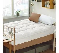 Coprimaterasso matrimoniale XL per letto singolo, protezione extra spessa con tasca profonda da 8 a 21 cm, colore bianco