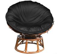 Coprimaterasso Papasan impermeabile resistente con facile accesso con cerniera, rinforzo a punto croce e cinghie regolabili per una protezione stabile delle sedie da esterno e interno (101,6 - 127 cm)