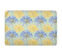 Coprimaterasso per fasciatoio, con motivo floreale blu e giallo, extra large, altamente assorbente, traspirante, per bambini, 132,1 x 86,4 cm (lunghezza x larghezza)