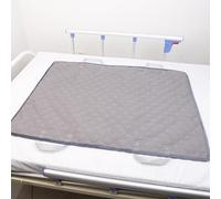 Coprimaterasso per incontinenza, comodo posizionamento per letto, con manici, multiuso, per sollevamento, tornitura, scorrevole, lavabile, per caregiver (grigio, 102 cm)