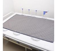 Coprimaterasso per incontinenza, comodo posizionamento per letto, con manici, multiuso, per sollevamento, tornitura, scorrevole, lavabile, per caregiver (grigio, 140 cm)