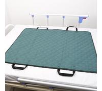 Coprimaterasso per incontinenza, comodo posizionamento per letto, con manici, multiuso, per sollevamento, tornitura, scorrevole, lavabile, per caregiver (verde, 102 cm)