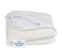 Coprimaterasso Per Lettino in Pile per Maggiore Comfort e Calore nel lettino| 120 x 60 cm | Vello Traspirante e Rovescio in Imbottitura di Qualità Con Cinghie sui Bordi - Fatto in Portogallo