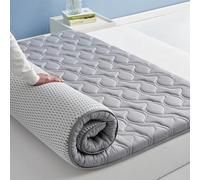 Coprimaterasso per letto singolo/matrimoniale/queen/king, materasso futon giapponese super morbido, materasso pieghevole da pavimento per campeggio e ospiti (nero, 180 x 200 cm)