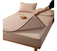 Coprimaterasso Sacco Con Cerniera Matrimoniale 80/90/130/140/160/170x190 Proteggi Materasso con Zip Integrale Fodera per Materasso Topper Trapuntato Imbottito Lavabile Lenzuolo (120X190+15cm,C)