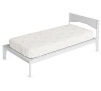 Coprimaterasso Singolo in Poliestere e Fibra di Lino Grigio Chiaro