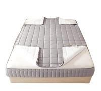 Coprimaterasso Singolo Matrimoniale Con Cerniera Copri Materasso 1 Una Piazza E Mezza,Fodera Per Materasso 120x190/160x190/120x200 Imbottito Personalizzabile Trapuntato(Grigio chiaro,90x200x20cm)