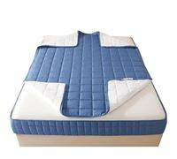 Coprimaterasso Singolo Matrimoniale Con Cerniera Copri Materasso 1 Una Piazza E Mezza,Fodera Per Materasso 120x190/160x190/120x200 Imbottito Personalizzabile Trapuntato(Blu navy,80x190x15cm)