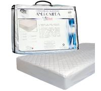 Coprimaterasso trapuntato con fascia elastica in cotone bianco Andromeda Pillove