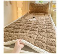 Coprimaterasso Trapuntato Matrimoniale,Traspirante Singolo Copri Materasso,Resistente Elastico Tutto Intorno per Matrimoniale/Singolo materassi Fino a 20 cm,Marrone,90x190cm/35x75in