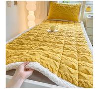 Coprimaterasso Trapuntato Matrimoniale,Traspirante Singolo Copri Materasso,Resistente Elastico Tutto Intorno per Matrimoniale/Singolo materassi Fino a 20 cm,Giallo,90x190cm/35x75in