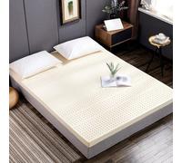 Coprimaterasso traspirante in lattice naturale, spessore 7,5 cm, sfoderabile, comodo e di supporto, allevia il dolore alla schiena, 120 x 200 cm, perfetto per un sonno riposante