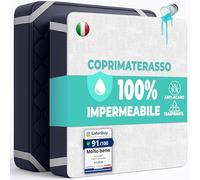 Coprimaterasso Una Piazza e Mezza Impermeabile 120x190 cm Lenzuolo in Cotone Cerata Letto alla Francese Traversa Traspirante Antiacaro Anallergico Lavabile in Lavatrice