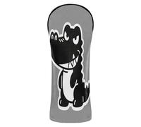 Coprimazza da golf in pelle di coccodrillo nero e bianco di alta qualità, impermeabile, con targhette numerate, progettato per adattarsi a tutti i legni e conducenti di golf, da uomo