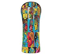 Coprimazza da golf psichedelica indiana colorata impermeabile con targhetta numerica progettata per adattarsi a tutti i legni e ai conducenti