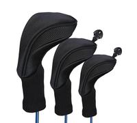 Coprimazze Da Golf 3 Pezzi Set Copritesta Da Golf In Legno Fairway For Driver For Aste Protezioni For La Testa Supporto For Mazze(B)