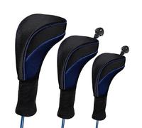 Coprimazze Da Golf 3 Pezzi Set Copritesta Da Golf In Legno Fairway For Driver For Aste Protezioni For La Testa Supporto For Mazze(L)