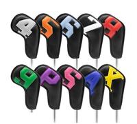 Coprimazze Da Golf Copri-testa for mazze da golf in ferro, set di copri-testa adatti a tutti i wedge in, numeri grandi, collo lungo, nero/bianco, pu, 10 pezzi/confezione