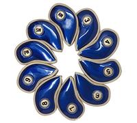 Coprimazze da Golf,Golf Iron Head Cover Regalo Morbido PU Printed Ferro di Golf Club Ball Head Putter Copertura di Protezione Golf Training Aids for Golfer(Blue)