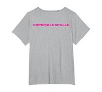 Coprimi Le Spalle Maglietta, Donna Plus-Size, Grigio Melange, 3X