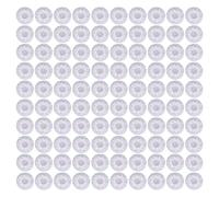 Coprimicrofono 100 Pezzi, Copertura Microfono Monouso, Resistente a Polvere e Sudore, Elasticità Eccellente, Riduce il Rumore, Coprimicrofono Bianco con Punto Rosso - Protezione (Punti bianchi e