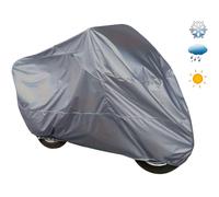 Coprimoto Impermeabile Argento 2.2x1.2m Parasol Pioggia Polvere Protettore UV