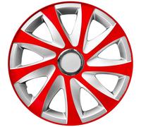 "4× NRM Radkappe DRIFT EXTRA, 14"""", rot/silber"