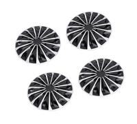 Coprimozzi 15 Pollici 4 Pezzi Copricerchi Universali per Auto SUV Camion in ABS Argento Nero