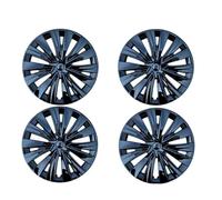 Coprimozzi 4 pezzi compatibili con Tesla Model Y 2020-2024 da 19 pollici, coprimozzo per auto di ricambio, coprimozzo completo, accessori per la copertura del cerchione.(4PCS Bright Black)