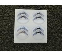 COPRIMOZZI ADESIVO STICKERS STICKER 3D X 4 PZ 50 mm CITROEN C1 C2 C3 C4 C5 C6 C8