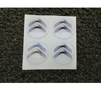 COPRIMOZZI CAP CAPS CENTER STICKER 3D X 4 PZ 60 mm CITROEN C1 C2 C3 C4 C5 C6 C8