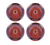 Coprimozzi, Coprimozzo da 15 pollici 4 pezzi di ricambio for la protezione del cerchione volante for un'elegante decorazione dell'auto(Red)