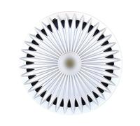 Coprimozzi, Coprimozzo da 15 pollici 4 pezzi di ricambio for la protezione del cerchione volante for un'elegante decorazione dell'auto(White)