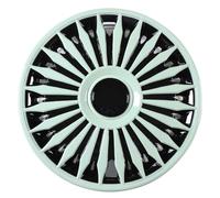 Coprimozzi da 12 pollici, 4 pezzi universali, for auto Copricerchi di ricambio a scatto(Green)