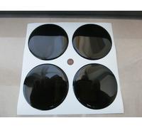 COPRIMOZZI KIT BORCHIE ADESIVO STICKERS 3D X 4 PZ 50 mm CITROEN NEUTRO NERO