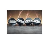 Coprimozzi per ruote in carbonio nero Bbs, stemmi, 60 mm, 4 pezzi